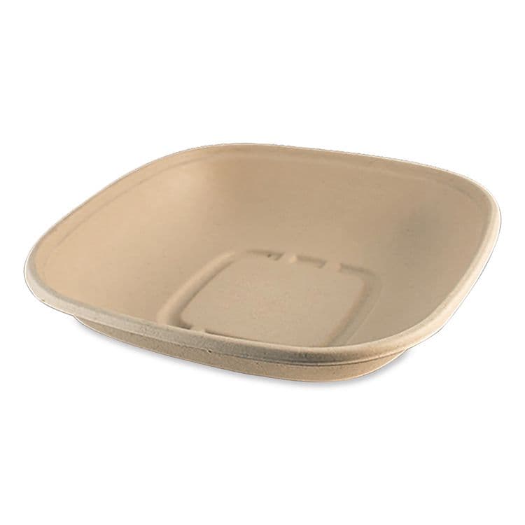 WORLD CENTRIC Fiber Bowls, 32 oz, 8.3 x 8.3 x 1.8, Natural, Paper, 400/Carton (WORBQSC32LFS)