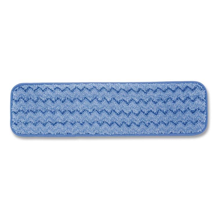 RUBBERMAID COMMERCIAL PROD. Microfiber Wet Room Pad, Split Nylon/Polyester Blend, 18", Blue, 12/Carton (RCPQ41000BLU)