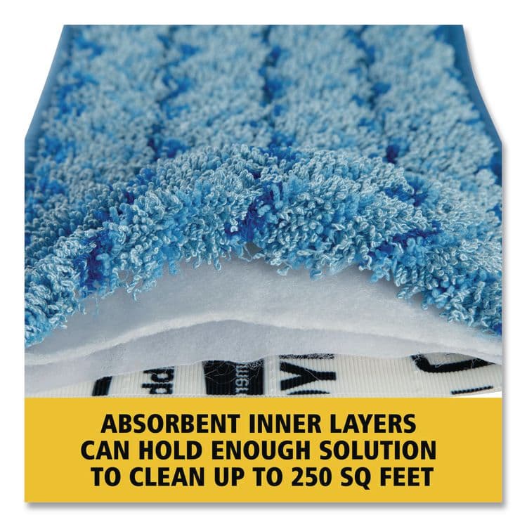 RUBBERMAID COMMERCIAL PROD. Microfiber Wet Mopping Pad, 18.5" x 5.5" x 0.5", Green, 12/Carton (RCPQ410GRECT) thumbnail 3