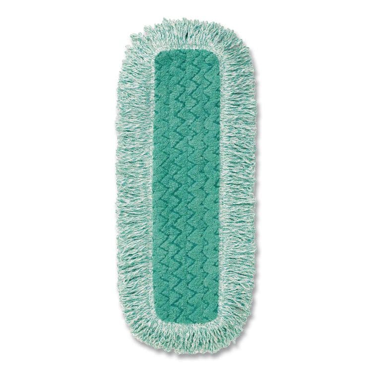 RUBBERMAID COMMERCIAL PROD. Dust Pad with Fringe, Microfiber, 18" Long, Green (RCPQ418GN) thumbnail 2