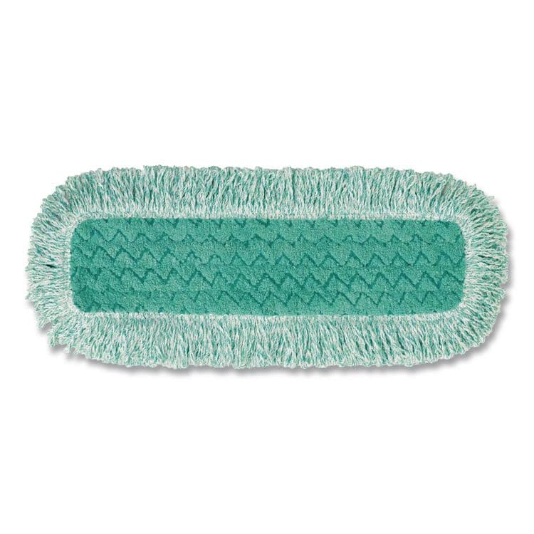RUBBERMAID COMMERCIAL PROD. Dust Pad with Fringe, Microfiber, 18" Long, Green, 6/Carton (RCPQ418GNCT)