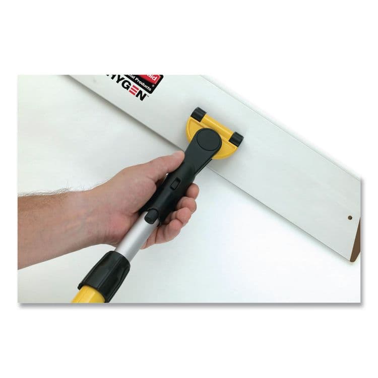 RUBBERMAID COMMERCIAL PROD. HYGEN Quick Connect S-S Frame, Wet/Dry Mop 17.19w x 3d, Aluminum, Yellow (RCPQ560) thumbnail 3
