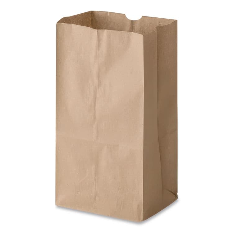 ROSS & WALLACE PAPER PRODUCTS, . Grocery Paper Bags, 8# Size, Extra-Heavy-Duty, 60# Basis Weight, 6" x 3.88" x 12.5", Kraft, 500/Bundle (BAGGX8500) thumbnail 4