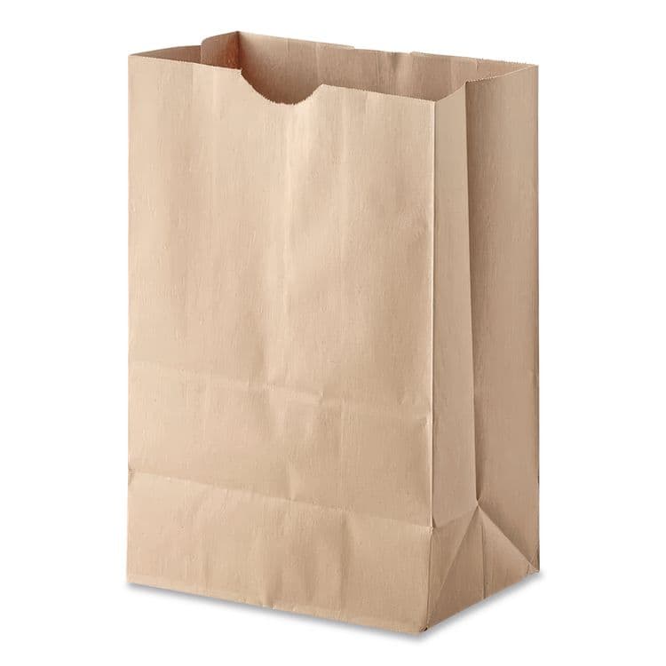 ROSS & WALLACE PAPER PRODUCTS, . Grocery Paper Bags, 1/6 BBL Size, Heavy-Duty, 52# Basis Weight, 12" x 7" x 17", Kraft, 500/Bundle (BAGSK1652) thumbnail 4