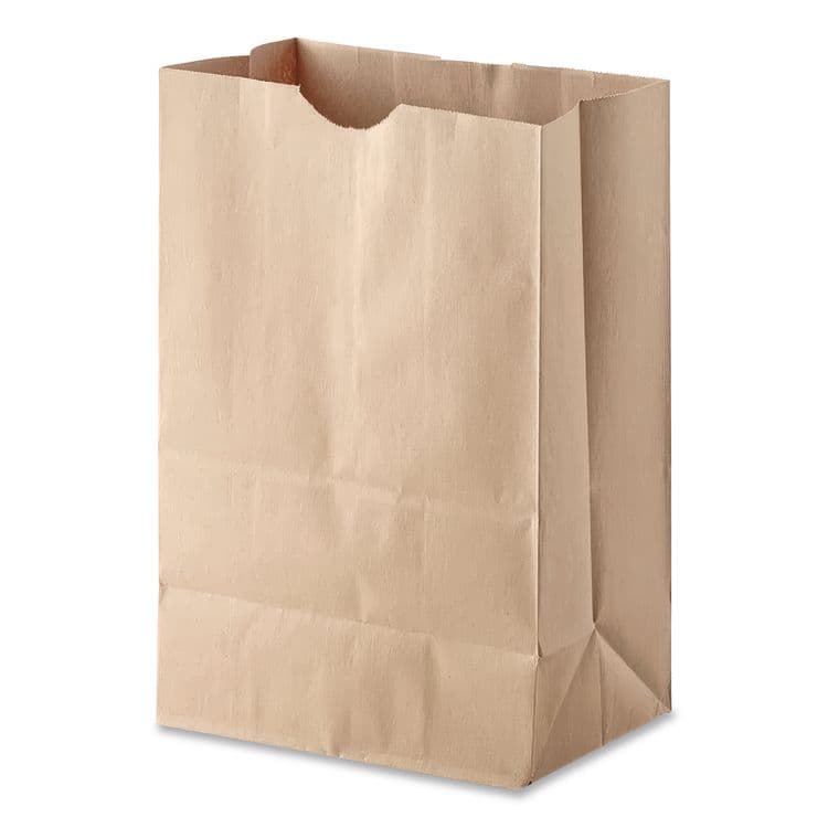 ROSS & WALLACE PAPER PRODUCTS, . Grocery Paper Bags, 1/6 BBL Size, 57# Basis Weight, 12" x 7" x 17", Kraft, 500/Bundle (BAGSK1657) thumbnail 4