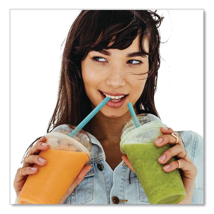 WINCUP CORPORATION Marine Biodegradable Straws, 7.75", PHA, Ocean Blue, Wrapped, 375/BX, 10 Boxes/Carton (CAR511167) thumbnail 2