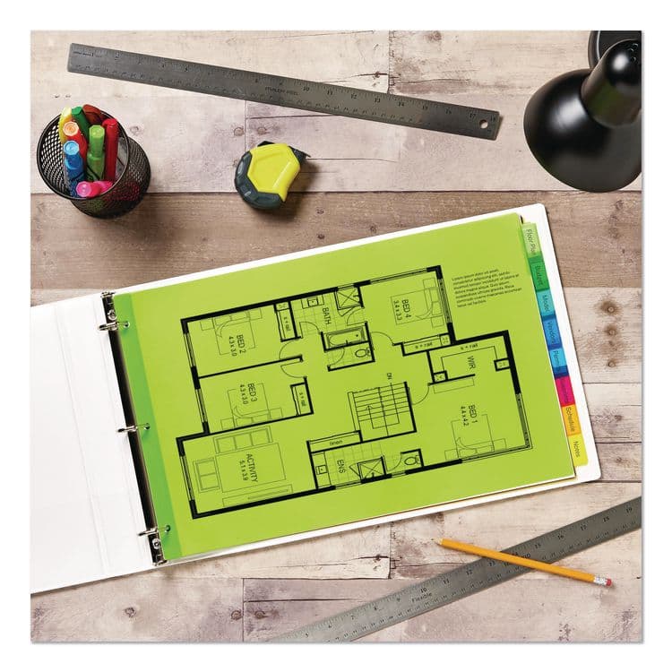 AVERY PRODUCTS CORPORATION Insertable Big Tab Plastic Dividers, 8-Tab, 11 x 17, Assorted Colors, 1 Set (AVE11179) thumbnail 2