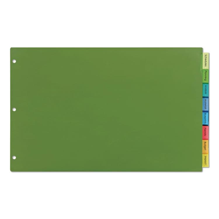 AVERY PRODUCTS CORPORATION Insertable Big Tab Plastic Dividers, 8-Tab, 11 x 17, Assorted Colors, 1 Set (AVE11179)