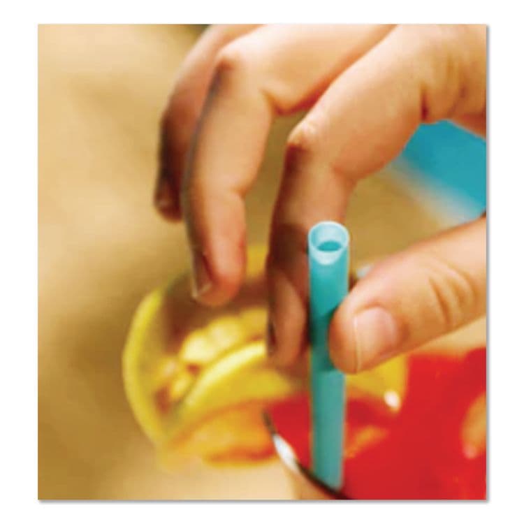 WINCUP CORPORATION Marine Biodegradable Straws, 10.25", PHA, Ocean Blue, Wrapped, 250/Box, 8 Boxes/Carton (CAR511168) thumbnail 3