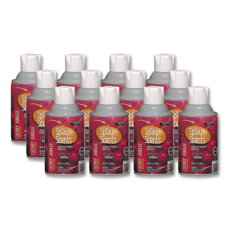 CHASE PRODUCTS Champion Sprayon SPRAYScents Metered Air Freshener Refill, Cherry Jubilee, 7 oz Aerosol Spray, 12/Carton (CHP5181)