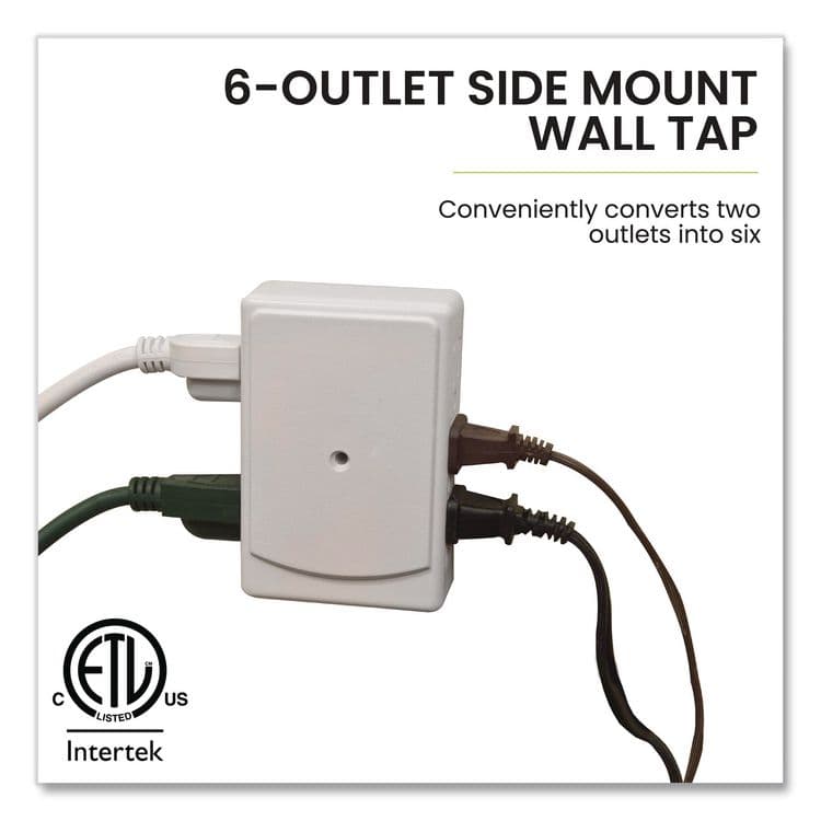 GOGREEN POWER 6 Outlet Side Mount Wall Tap, White (GGPGG16000TSM) thumbnail 4