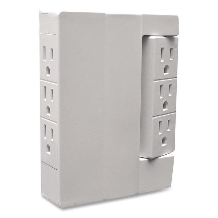 GOGREEN POWER 6 Outlet Swivel Wall Tap, White (GGPGG16000TSW)