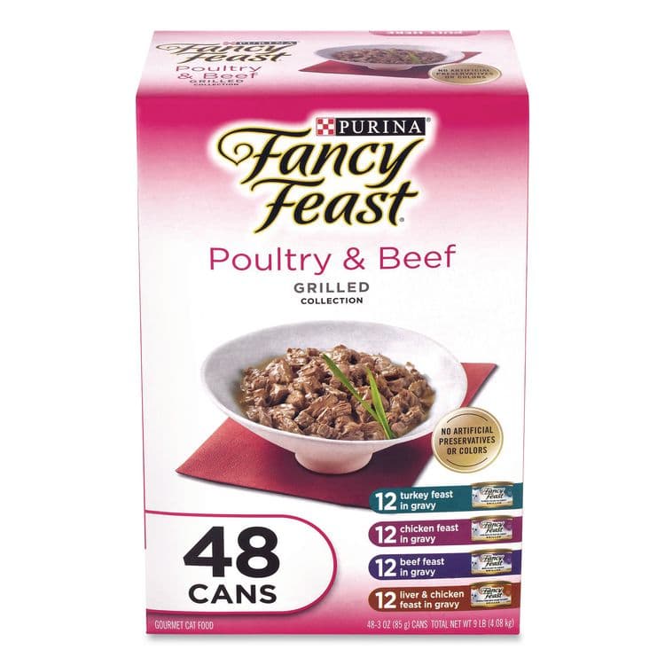 NESTLE Poultry and Beef Variety Pack, Assorted Flavors, 3 oz Can, 48/Carton (GRR22002665)
