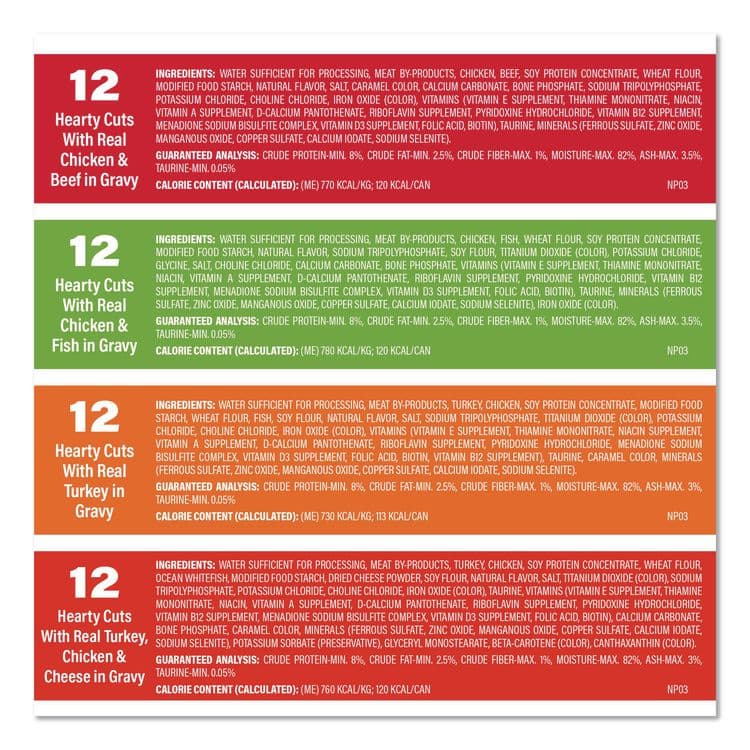 POST HOLDINGS Gravy Classics Wet Cat Food Variety Pack, Assorted Flavors, 5.5 oz Can, 48/Carton (GRR22002667) thumbnail 4