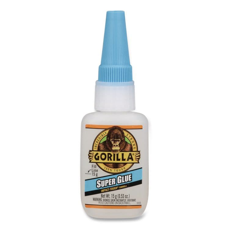 GORILLA GLUE COMPANY Super Glue, 0.53 oz Bottle, Dries Clear (GOR7805001)