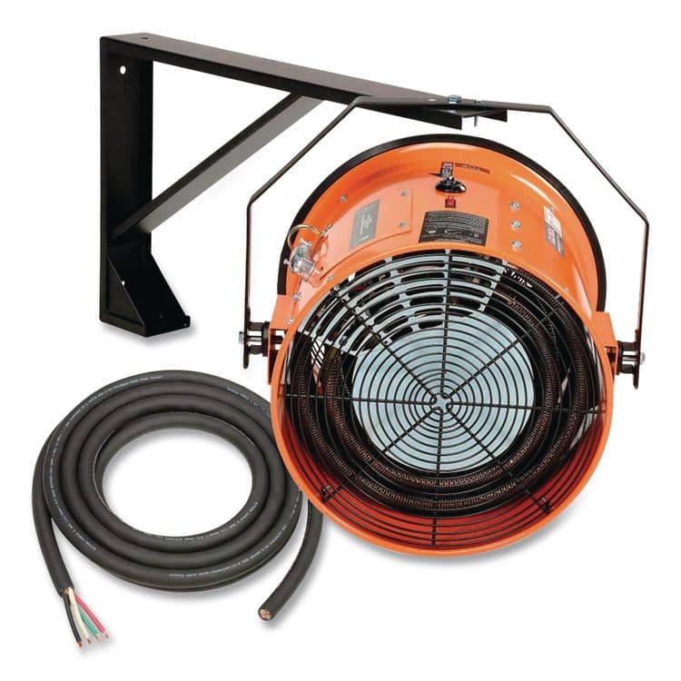 GLOBAL INDUSTRIAL Electric Salamander Heater with Adjustable Thermostat, 480 V, 15,000 W, 23.03 x 20 x 24.68, Orange (GBE653569)