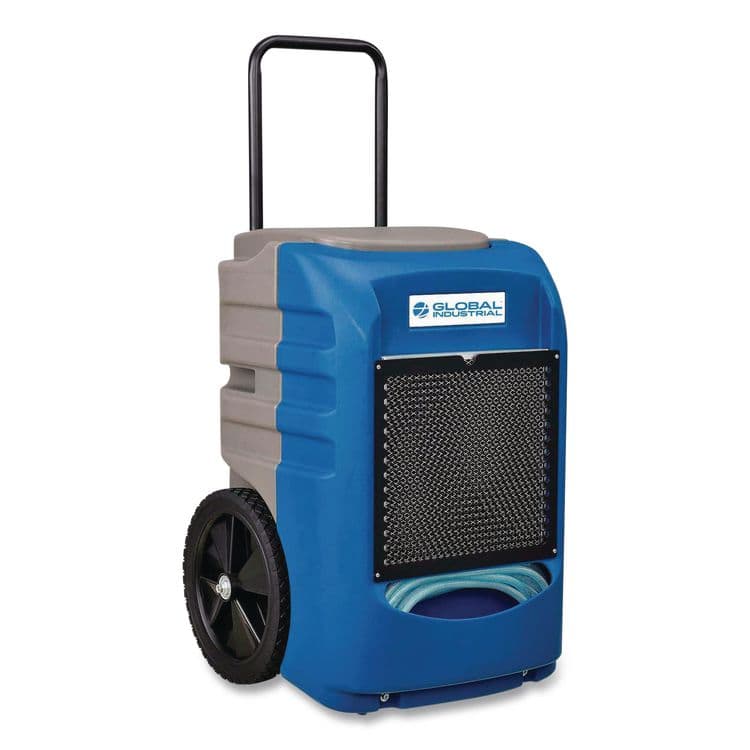 GLOBAL INDUSTRIAL Low Grain Refrigerant Dehumidifier with Pump, 75 pt Tank Capacity, 18 x 20 x 20, Blue (GBE653660)