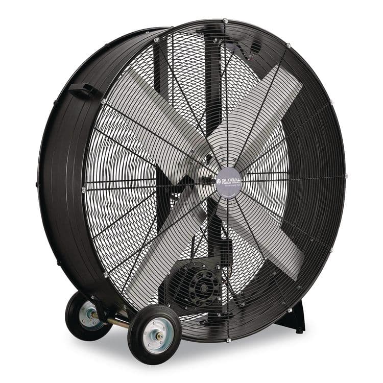 GLOBAL INDUSTRIAL Portable Drum Blower Fan, 42", 2 Speeds, Black (GBE600554)