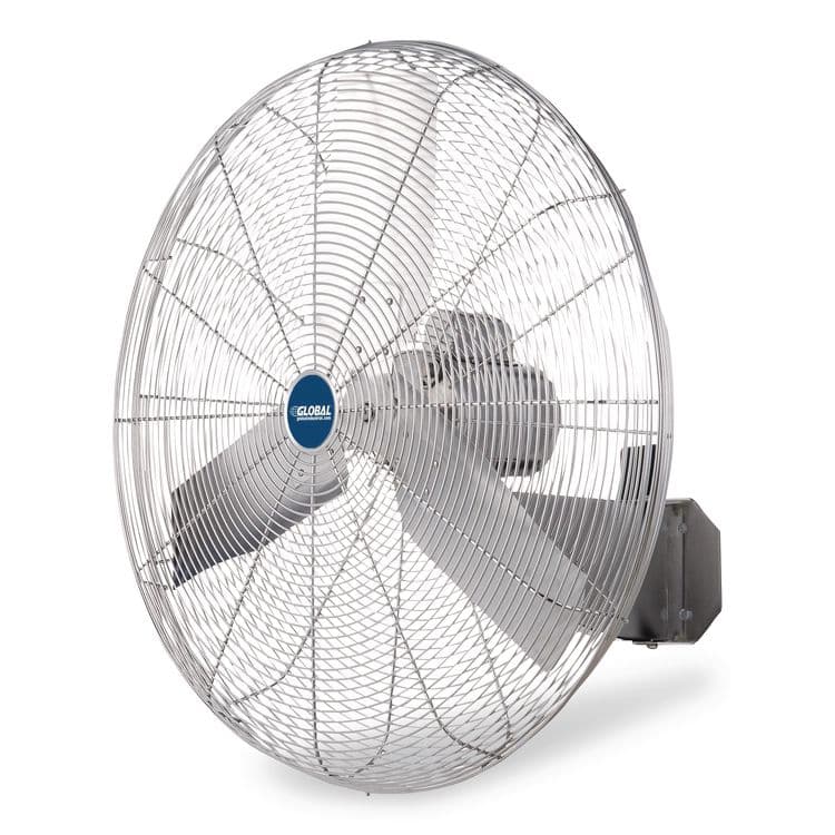 GLOBAL INDUSTRIAL Washdown Wall Mount Fan, 30", 1 Speed, Silver (GBE293019)