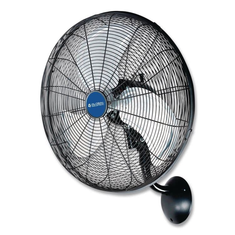 GLOBAL INDUSTRIAL Industrial Wall Mounted Oscillating Fan, 18", 3 Speeds, Black (GBE293129)
