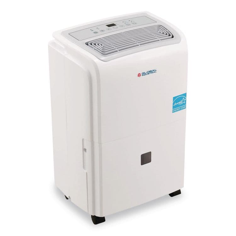 GLOBAL INDUSTRIAL Portable Dehumidifier, 9.62 x 9.62 x 19.68, White (GBE246731)