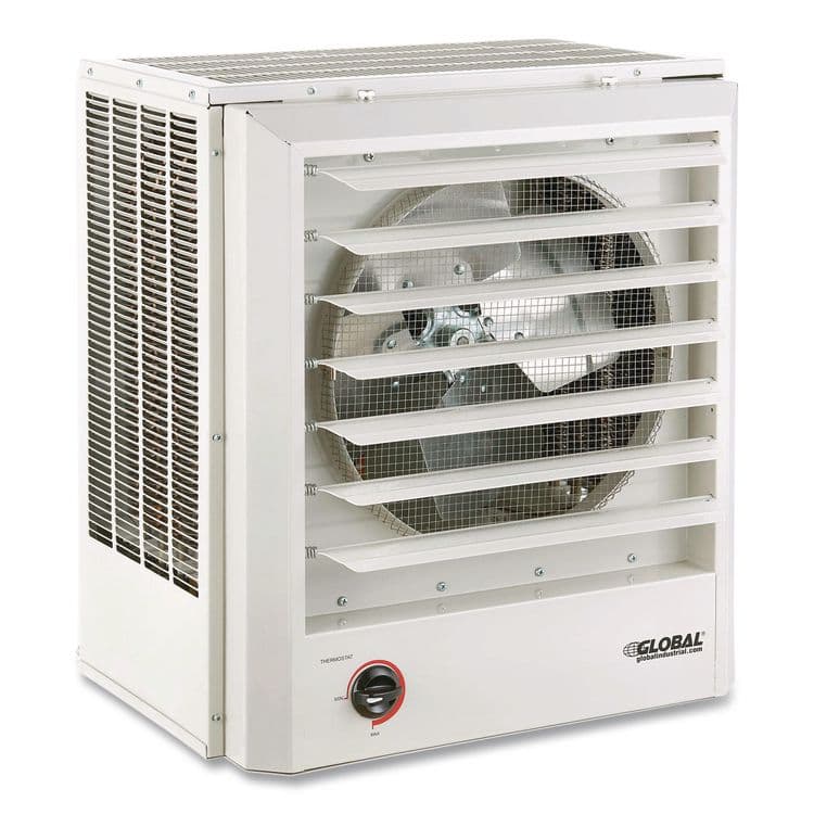 GLOBAL INDUSTRIAL Unit Heater, Horizontal or Vertical Downflow, 15,000 W, 19 x 13.75 x 21.44, White (GBE246134)