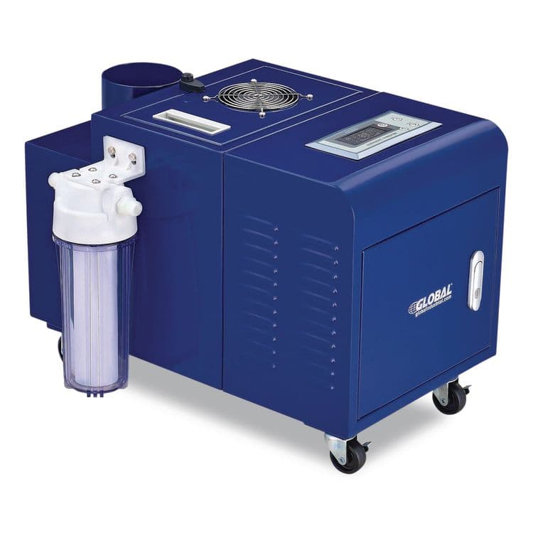 GLOBAL INDUSTRIAL Ultrasonic Humidifier, 38 pt Tank Capacity, 150 pt Output, 13.75 x 23.62 x 18.25, Blue (GBE246136)