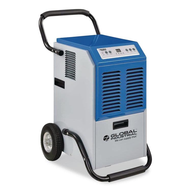 GLOBAL INDUSTRIAL Commercial Dehumidifier with Humidistat, 70 pt Tank Capacity, 17 x 20.31 x 32.5, Gray (GBE246687)