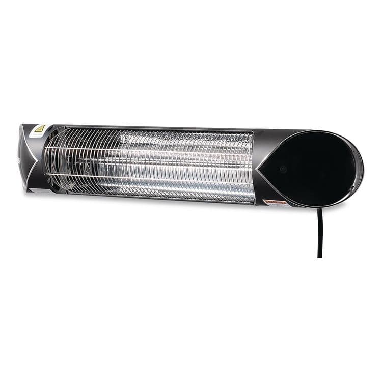 GLOBAL INDUSTRIAL Infrared Patio Heater with Remote Control, 1,500 W, 35.38 x 5.13 x 3.5, Black (GBE246718) thumbnail 3