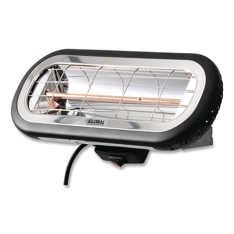 GLOBAL INDUSTRIAL Infrared Patio Heater Low Glare, 1,500 W, 3 x 7 x 7.5, Black (GBE246721) thumbnail 3