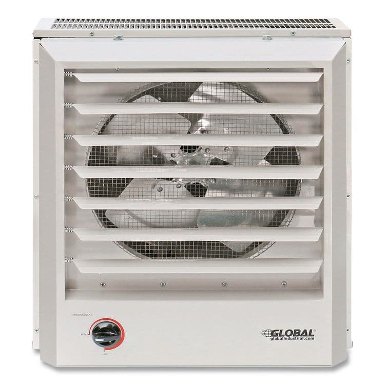 GLOBAL INDUSTRIAL Unit Heater Horizontal or Vertical Downflow, Multi-Watt, 7,500 W, 19 x 8.5 x 21.43, White (GBE246132) thumbnail 2
