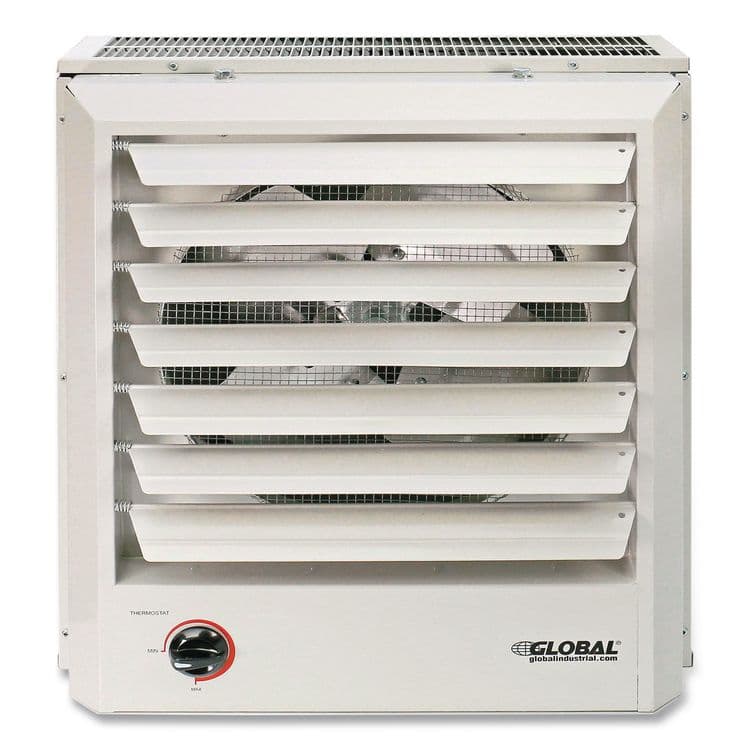 GLOBAL INDUSTRIAL Unit Heater Horizontal or Vertical Downflow, Multi-Watt, 7,500 W, 19 x 8.5 x 21.43, White (GBE246132) thumbnail 3