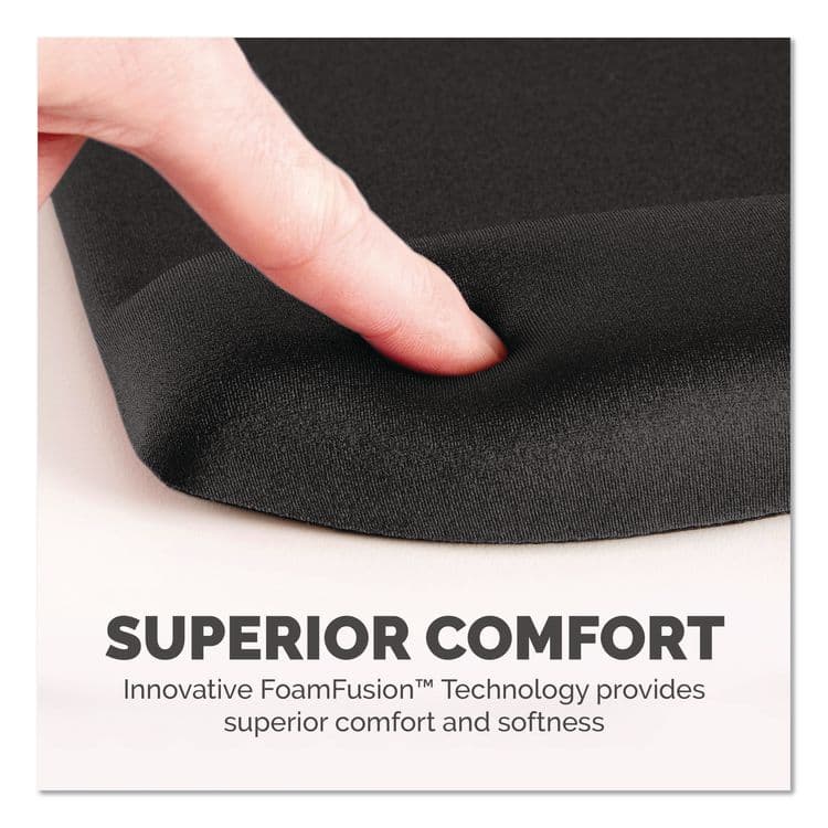 FELLOWES MFG. CO. PlushTouch Mouse Pad with Wrist Rest, 7.25 x 9.38, Black (FEL9252001) thumbnail 4