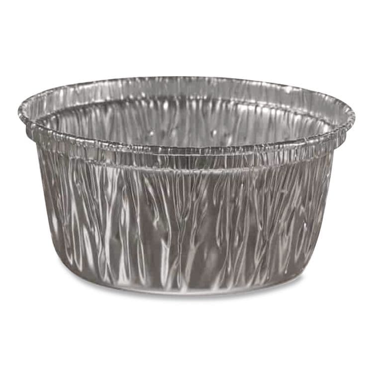 HFA Aluminum Baking Cups, 4 oz, 3.38" Diameter x 1.56" h, 1,000/Carton (HFA34130) thumbnail 4