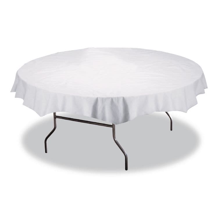 HOFFMASTER Tissue/Poly Tablecovers, 82" Diameter, White, 25/Carton (HFM210101) thumbnail 2