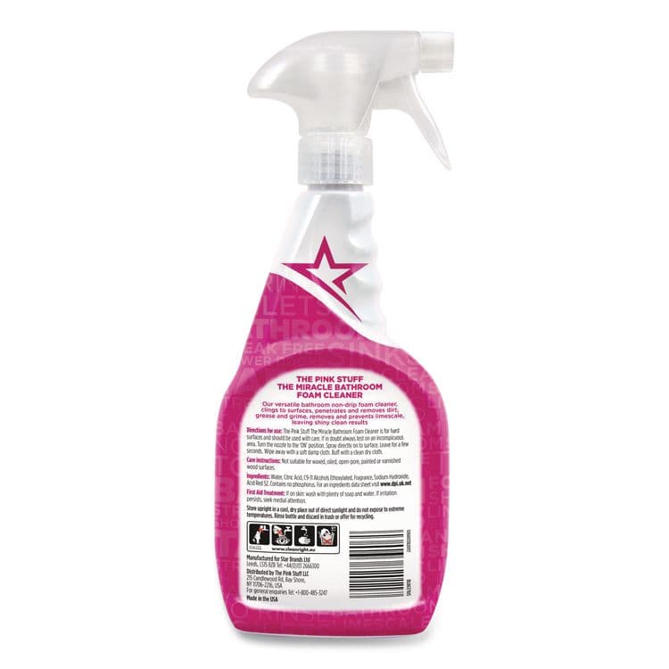 STAR BRANDS LIMITED Miracle Bathroom Foam Cleaner, Fruity Scent, 25.4 oz Trigger Spray Bottle (RST823787) thumbnail 2