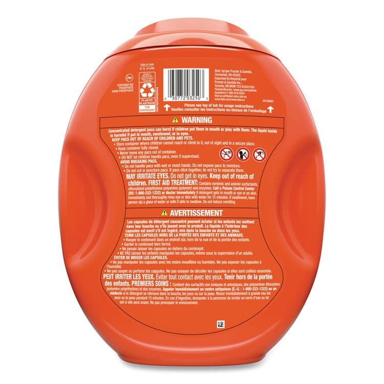 PROCTER & GAMBLE Pods, HE Compatible, Spring Meadow, 85 oz, 112 Pods/Tub, 4 Tubs/Carton (PGC03250) thumbnail 3