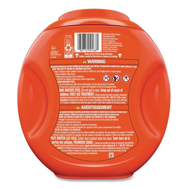 PROCTER & GAMBLE PODS Laundry Detergent, HE Compatible, Spring Meadow, 57 oz Tub, 76 Pacs/Tub, 4 Tubs/Carton (PGC09166CT) thumbnail 3
