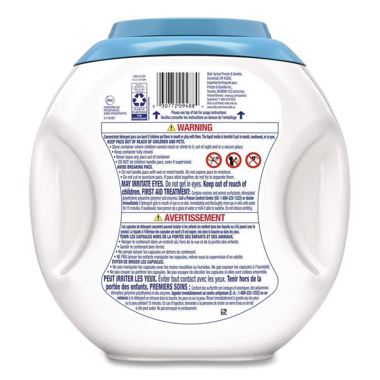 PROCTER & GAMBLE PODS Laundry Detergent, HE Compatible, Free and Gentle, 56 oz Tub, 76 Pacs/Tub (PGC09488EA) thumbnail 4