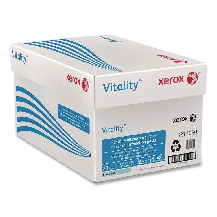 XEROX CORP. Multipurpose Pastel Colored Paper, 20 lb Bond Weight, 8.5 x 11, Blue, 500/Ream (XER3R11050) thumbnail 3