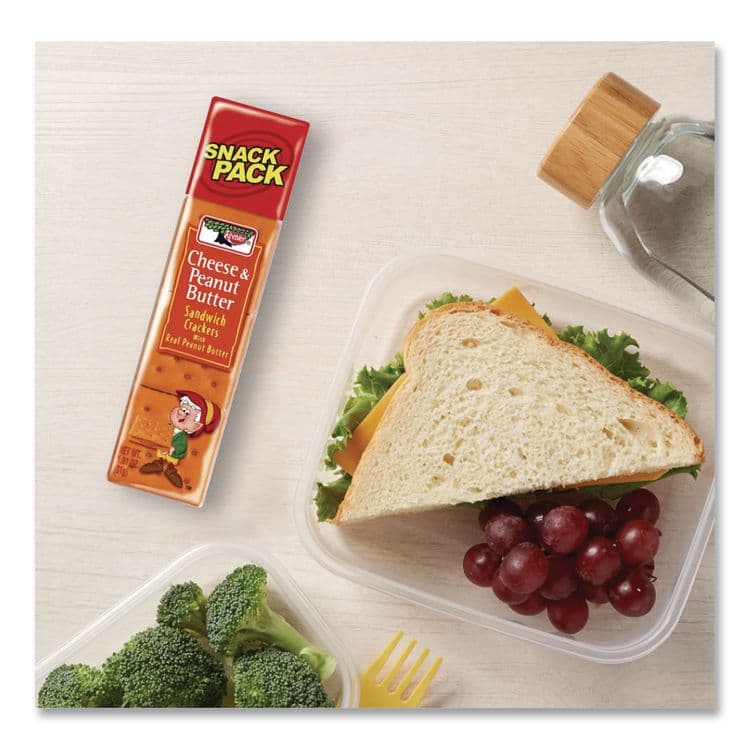 KELLOGG'S Sandwich Crackers, Cheese and Peanut Butter, 8-Piece Snack Pack, 12/Box (KEB21165) thumbnail 4