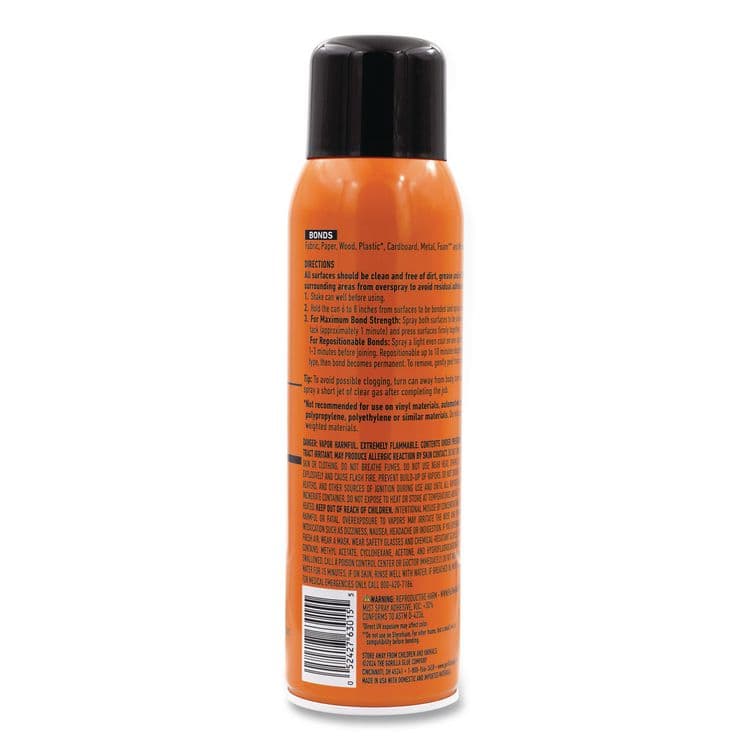GORILLA GLUE COMPANY Spray Adhesive, 14 oz, Dries Clear (GOR6301502) thumbnail 2
