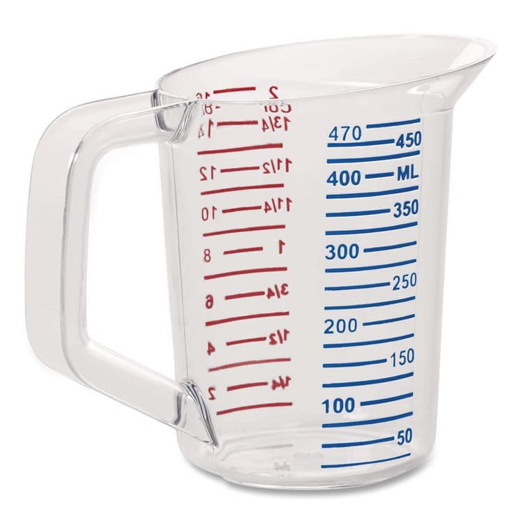 RUBBERMAID COMMERCIAL PROD. Bouncer Measuring Cup, 16 oz, Plastic, Clear (RCP3215CLE) thumbnail 2