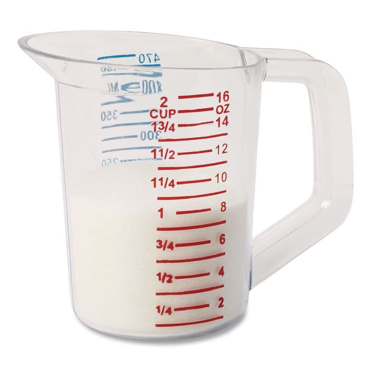 RUBBERMAID COMMERCIAL PROD. Bouncer Measuring Cup, 16 oz, Plastic, Clear (RCP3215CLE) thumbnail 3