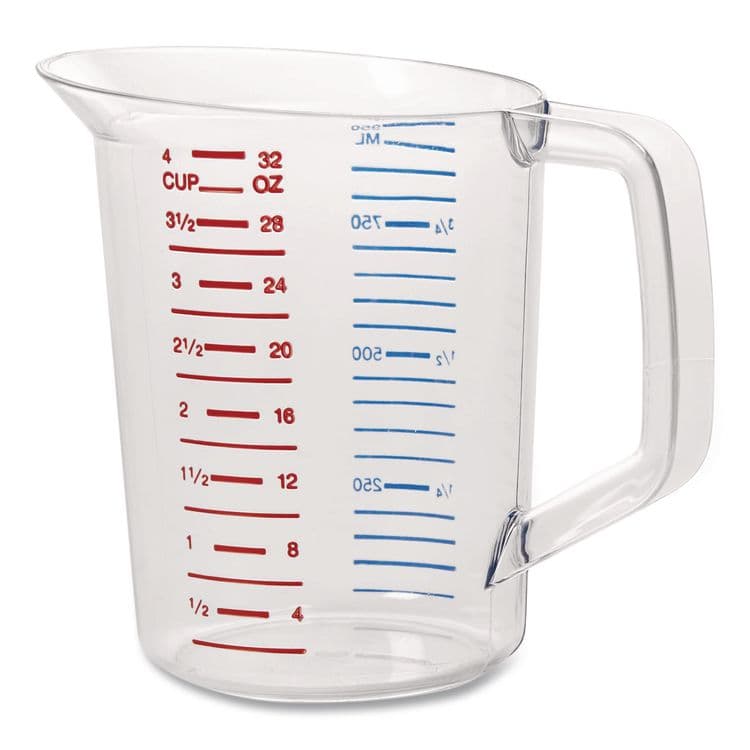 RUBBERMAID COMMERCIAL PROD. Bouncer Measuring Cup, 32 oz, Plastic, Clear (RCP3216CLE)