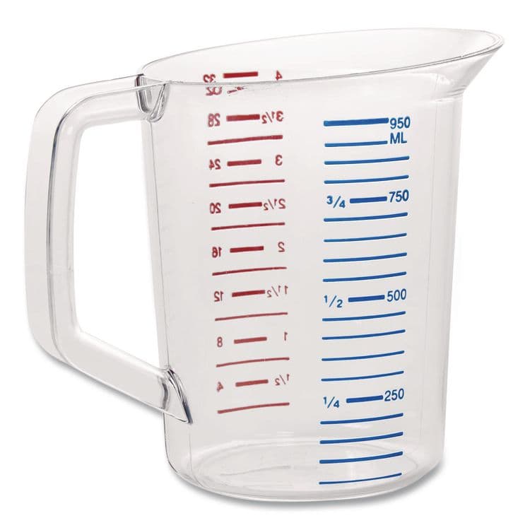 RUBBERMAID COMMERCIAL PROD. Bouncer Measuring Cup, 32 oz, Plastic, Clear (RCP3216CLE) thumbnail 2
