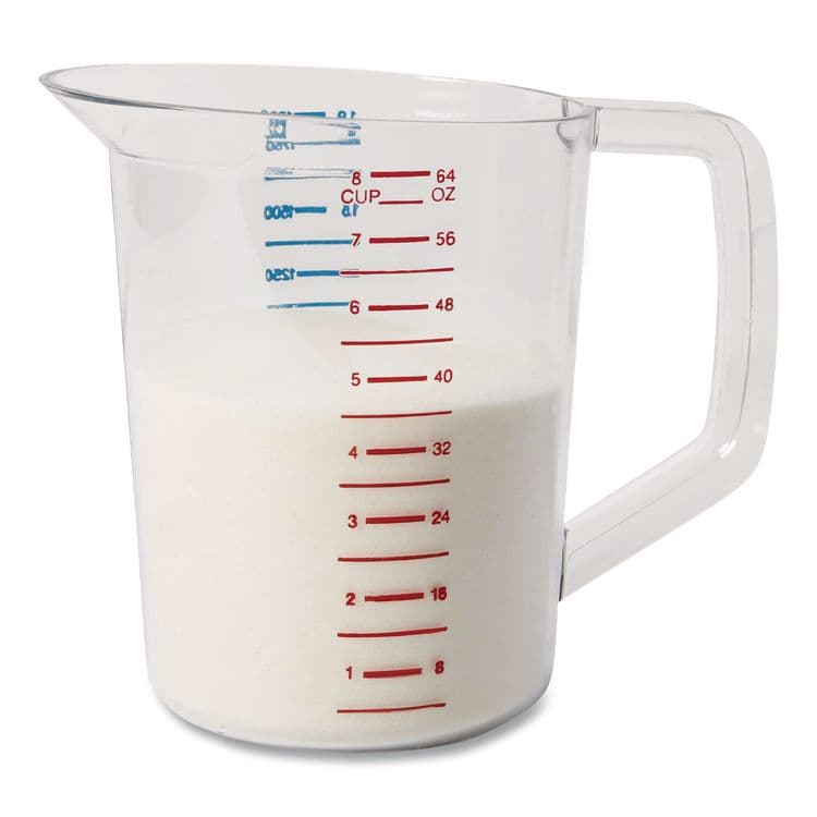 RUBBERMAID COMMERCIAL PROD. Bouncer Measuring Cup, 2 qt, Plastic, Clear (RCP3217CLE) thumbnail 3