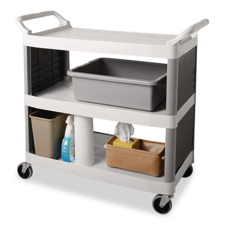 RUBBERMAID COMMERCIAL PROD. Bus/Utility Box, 7.13 gal, 21.5" x 17.13" x 7", Gray (RCP3351GRA) thumbnail 4