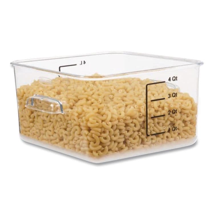 RUBBERMAID COMMERCIAL PROD. SpaceSaver Square Containers, 4 qt, 8.8 x 8.75 x 4.75, Clear, Plastic (RCP6304CLE) thumbnail 2