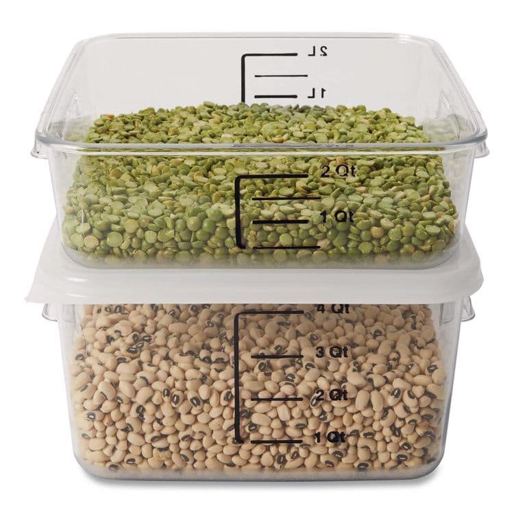 RUBBERMAID COMMERCIAL PROD. SpaceSaver Square Containers, 4 qt, 8.8 x 8.75 x 4.75, Clear, Plastic (RCP6304CLE) thumbnail 3